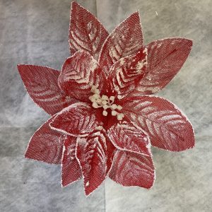 1 PC RED/WHITE XMAS FLOWER
